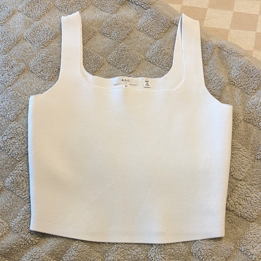 A.L.C. Women's White Crop Top